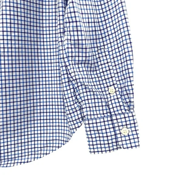 Ralph Lauren Polo Boys Tattersall Cotton Poplin Button Up Shirt - Picture 3 of 4